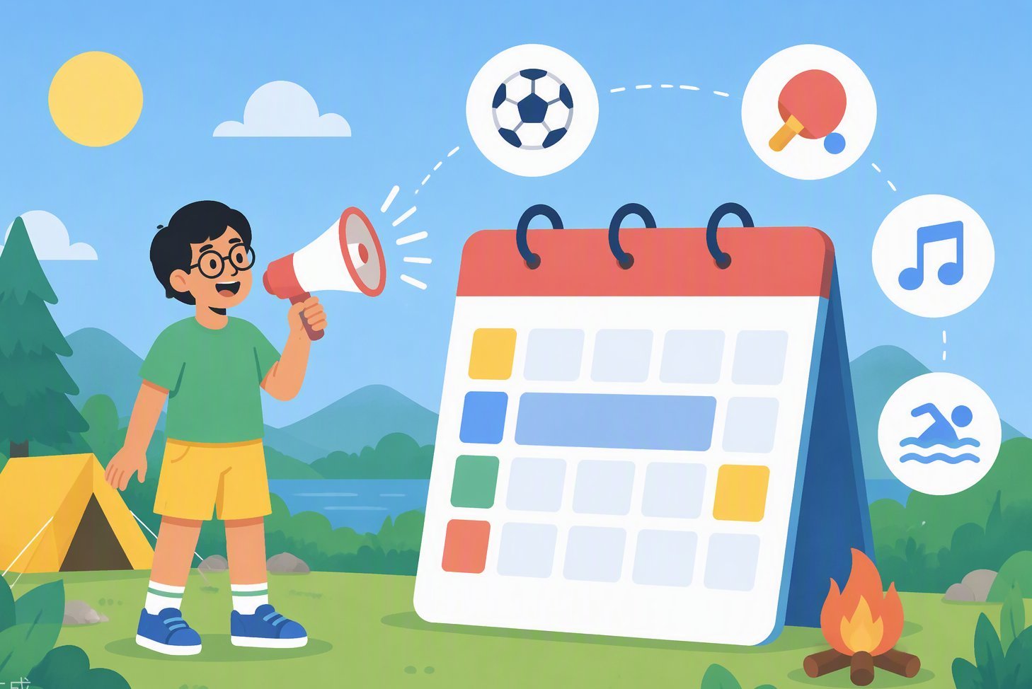 L'équipe annonce les activités du jour